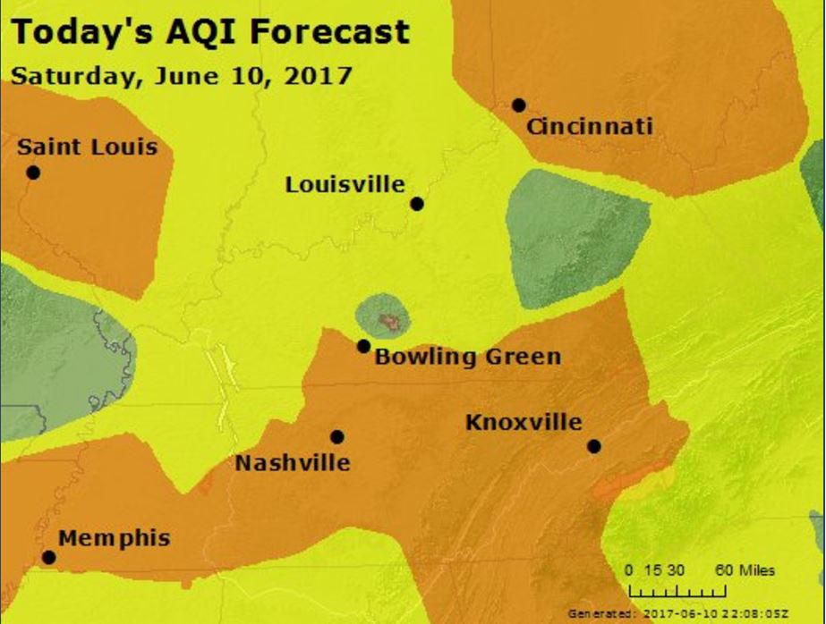 East Tennessee avoids code orange air quality alert